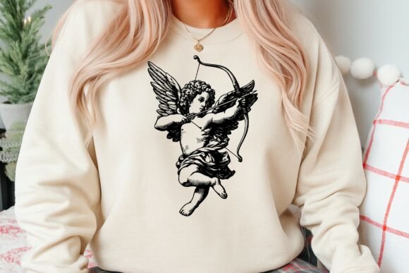 Download Cupid Angel Archer SVG Vintage Art - Cupid angel Collection