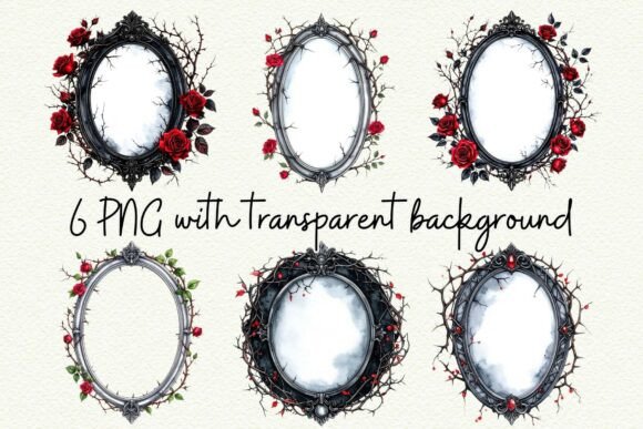 Download Oval Mirror Frame Dark Romance Clipart - Dark romance clipart Collection