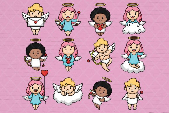 Download Set of Cupid Angel Valentine's Day - Cupid angel Collection
