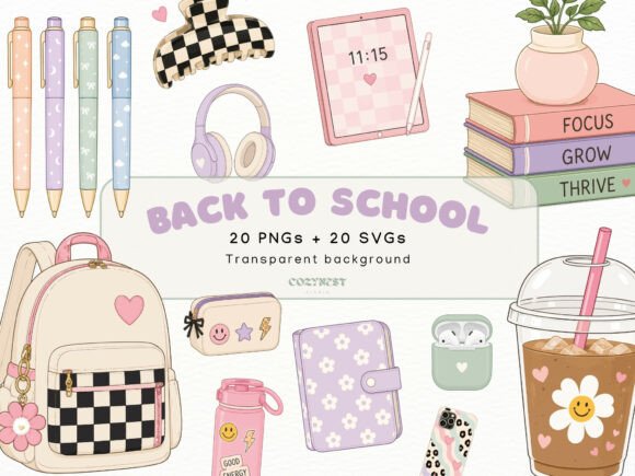 Download Back to School Cliparts, Cute Stationery - Stationery Collection