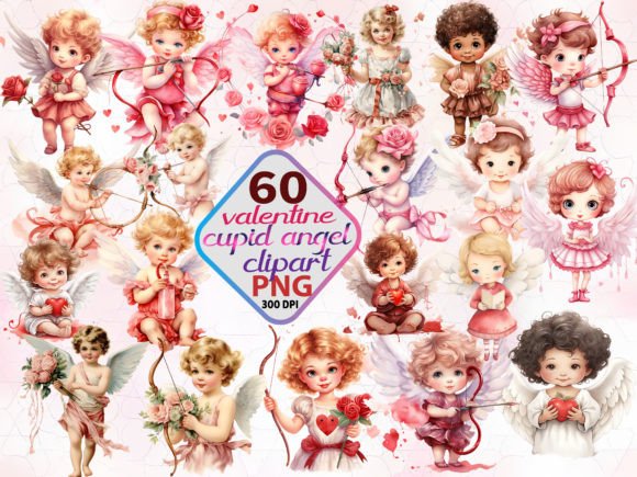 Download Valentine Cupid Angel Sublimation Bundle - Cupid angel Collection